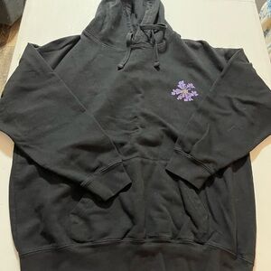 Lost Black Hoodie with Purple Accent Large